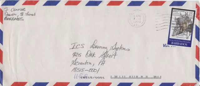 Barbados -1999 $1.15 Lunar Excursion Module Air Mail Cover to USA - Space