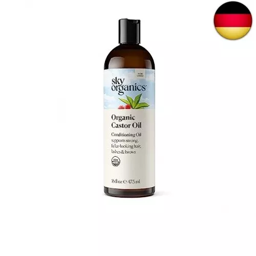 Sky Organics Bio Rizinusöl - Rizinusöl Haare Rizinusöl Wimpern 100% Reines Ri