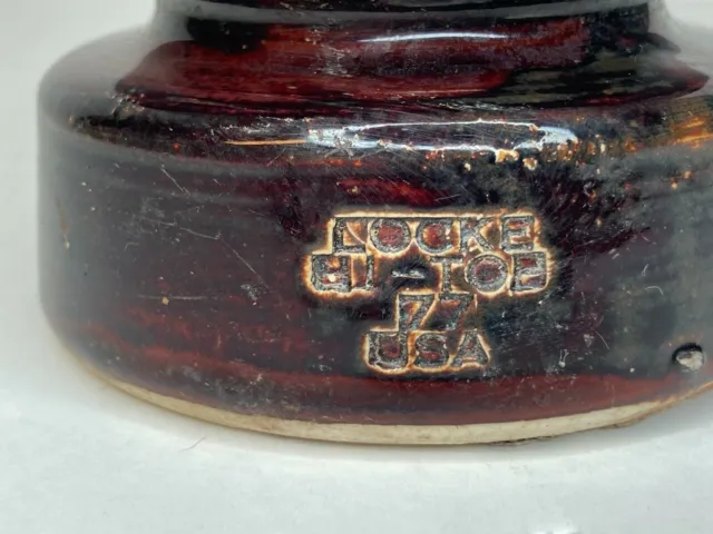 Vintage Ceramic Insulator Locke Hi-Top 77 Brown USA Couple Chips SEE Photos 5