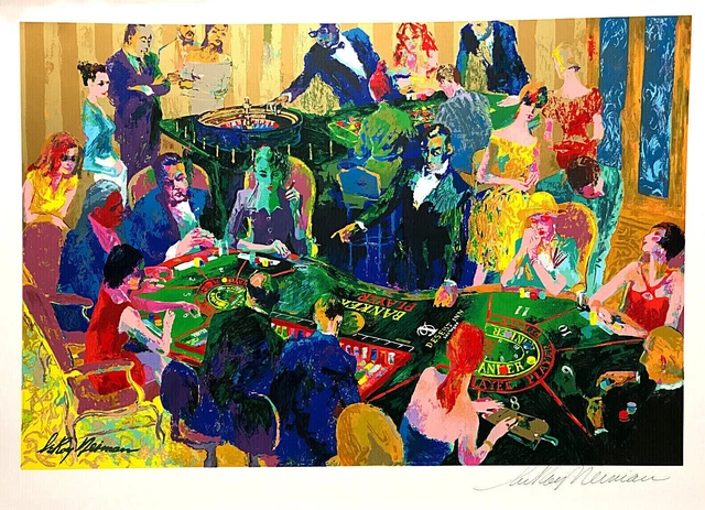 Leroy Neiman "Desert Inn Baccarat"  Serigraph