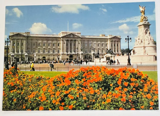 Postal Palacio Buckingham Rppc Residencia Soberana Londres Drg Britaña Inglandia