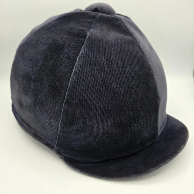 Chapeau équitation Vintage Harry Hall – Triple Couronne – Velours Marron – Taille 6 7/8