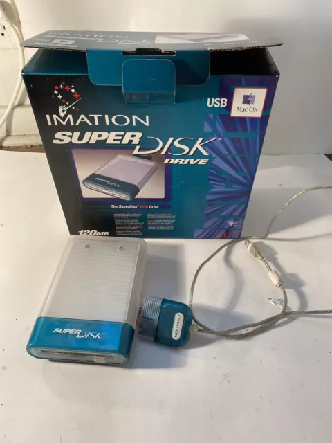 90’s Imation Super Disk Drive Floppy Disk Drive Blueberry Color