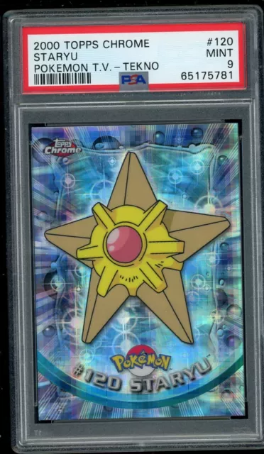 PSA 9 MINT TEKNO Staryu #120 (Topps Chrome Series 2) Holo Pokemon Card PSA 9 MINT TEKNO Staryu #120 (Topps Chrome Series 2) Holo Pokemon Card