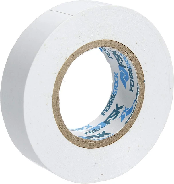 ferrestock FSKTPV001 nastro isolante PVC nastro sigillante bianco 19 mm x 20 m 9 rulli