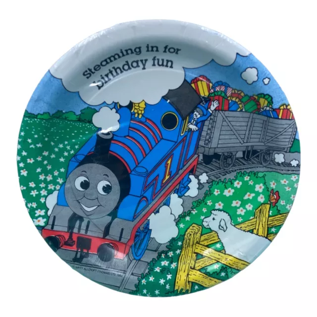 Vtg 1992 Thomas the Tank Engine Birthday Party Dessert Plates 8 Count- Rare