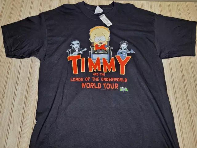 NWT NOS vtg South Park Timmy Lords Underworld Band Shirt 2000 00 XL Gadzooks