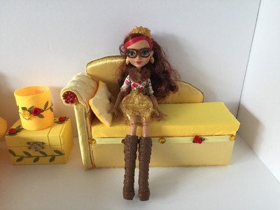 Barbie,Ever After High.furniture Bedroom Set:Bed,sofa,lamp:Beauty and the Beast 9