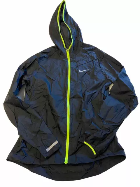 Womens NIKE Black Nylon Impossibly Light Running Jacket Sz M