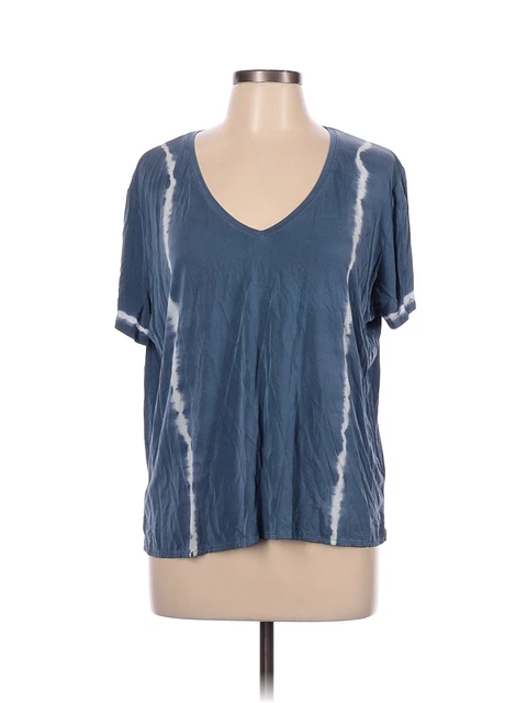 Majestic Paris for Neiman Marcus Women Blue Short Sleeve T-Shirt 12