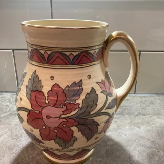 Gorgeous Vintage Crown Ducal Tube Lined Pottery Vase Jug Charlotte Rhead