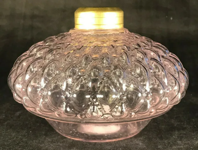New Pink Crystal Diamond Quilted Glass Bracket Lamp Font w/ #2 Collar, #BF328