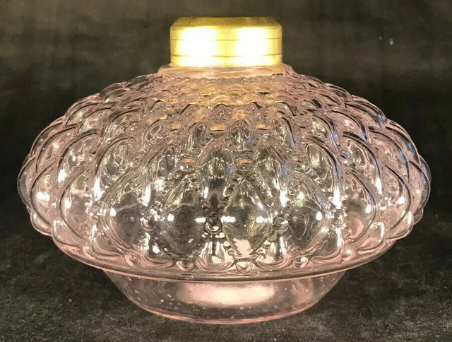 New Pink Crystal Diamond Quilted Glass Bracket Lamp Font w/ #2 Collar, #BF328