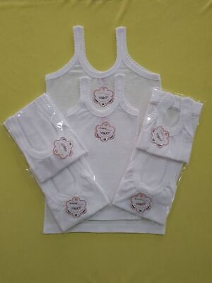 Girls WHITE COTTON Vests Camisoles Breathable Thermal School Kids office WOMEN