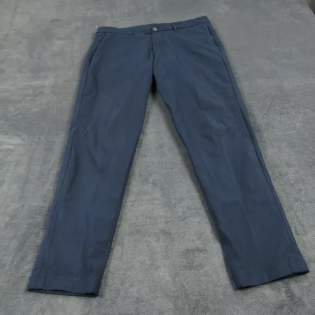 LULULEMON PANTS MENS 38x29 Black ABC Slim-Fit Trousers Warpstreme