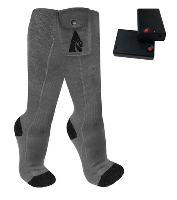 ActionHeat AA Classic Battery Heated Socks Gray
