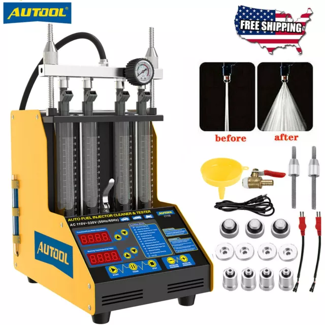 AUTOOL CT150 Ultrasonic Fuel Injector Cleaner Tester Injector Cleaning Machine