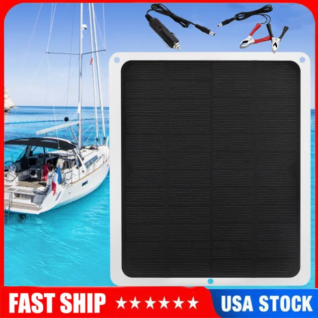 10W 12V Solar Panel for Car Boat RV Trickle Battery Charger Kit Power Supply USA