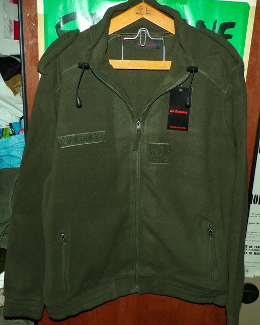 Parka Polaire Vintage Style Militaire Américain Pour Homme - Taille L - Bleu - Nylon - Occasion Très Bon état