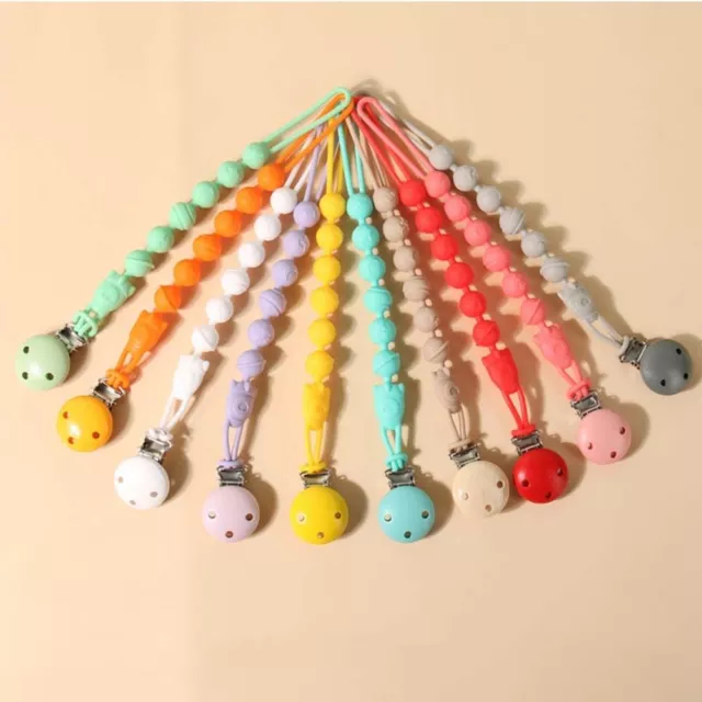 Adjustable Anti-lost Chain Strap Silicone Pacifier Holder Chain  Baby