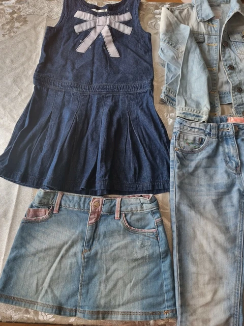 Pacchetto Denim Ragazze 7 -12 Anni 6 ARTICOLI *SINDACO* SUCCESSIVO *TRATTORE *SE FOSSI IO*