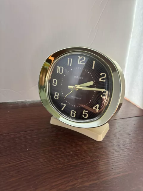 Vintage BIG BEN WESTCLOX Made In USA Wind-up Glow in Dark  Alarm Clock