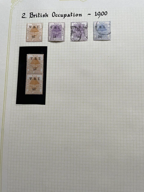 Old Album Page Old Orange Free State Stamps