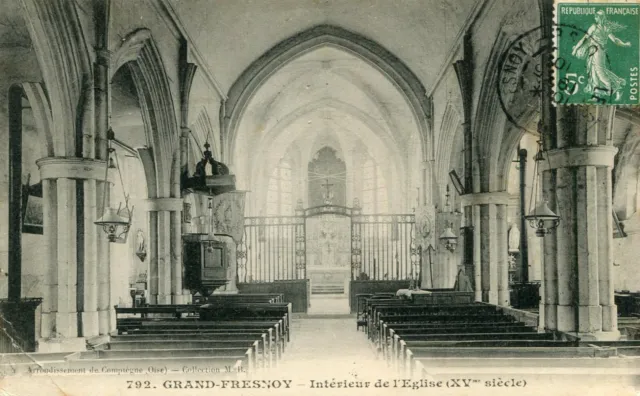 Carte GRANDFRESNOY Intérieur de l'église