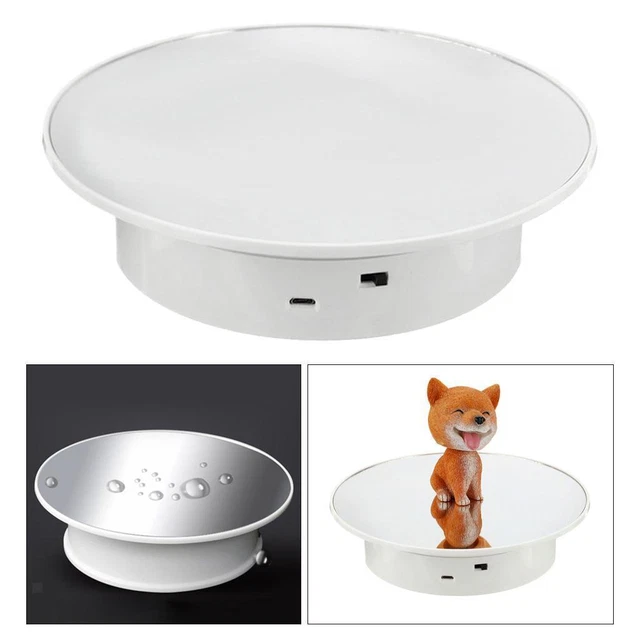footful Electric Rotating Display Stand Turntable for Jewelry Watch