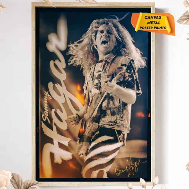 Sammy Hagar Van Halen 1988 Tribute Photo Poster Canvas Metal Wall Art Prints