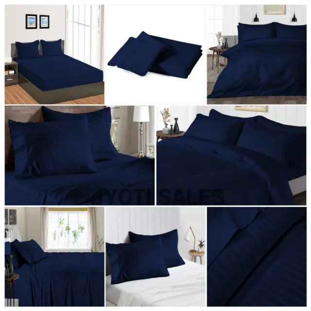 Navy Blue Strip All Australian Sizes Select Item -Sheets/Duvet Cover/Fitted/Flat
