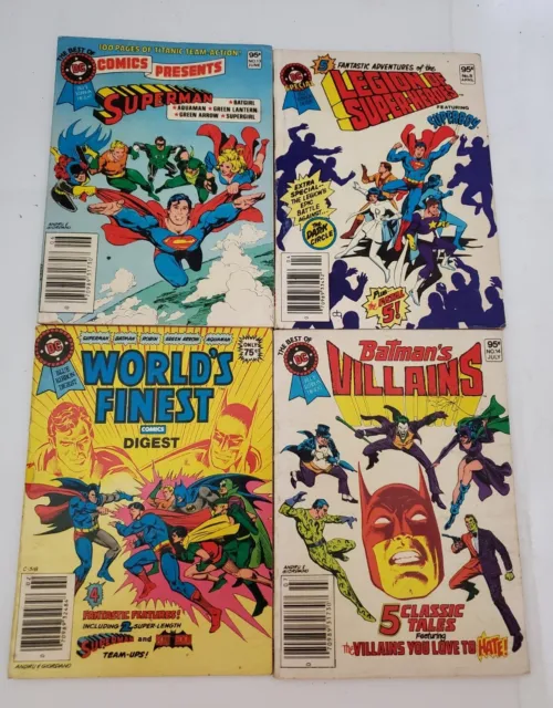 Lot/4 vintage 80s DC Digests! DC Special! Adventure Comics! Best of Blue Ribbon!