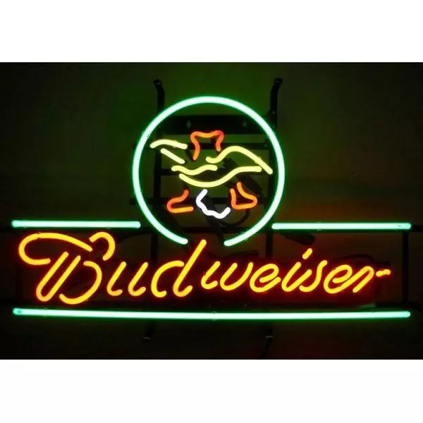 Budweiser Eagle Neon Sign Light Bar Pub Wall Hanging Visual Artwork Decor 24x20