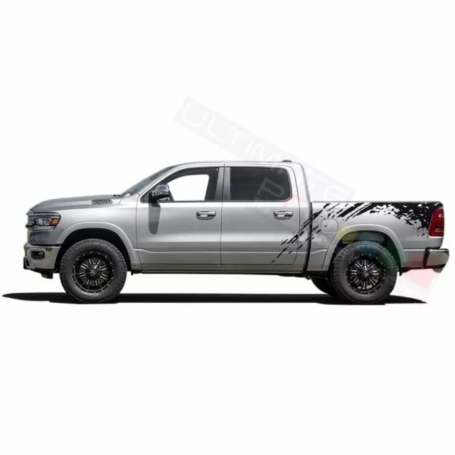 Side Bed Mud Splash Stripes Decal Sticker for Dodge Ram Crew Cab SRT8 RT 1500