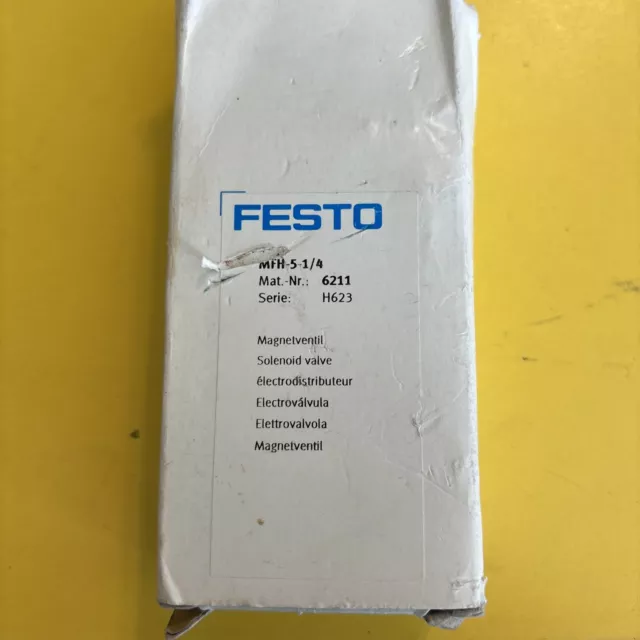 1pcs New Festo original  MFH-5-1/4 Solenoid Valve MFH51/4 6211 US FAST SHIP