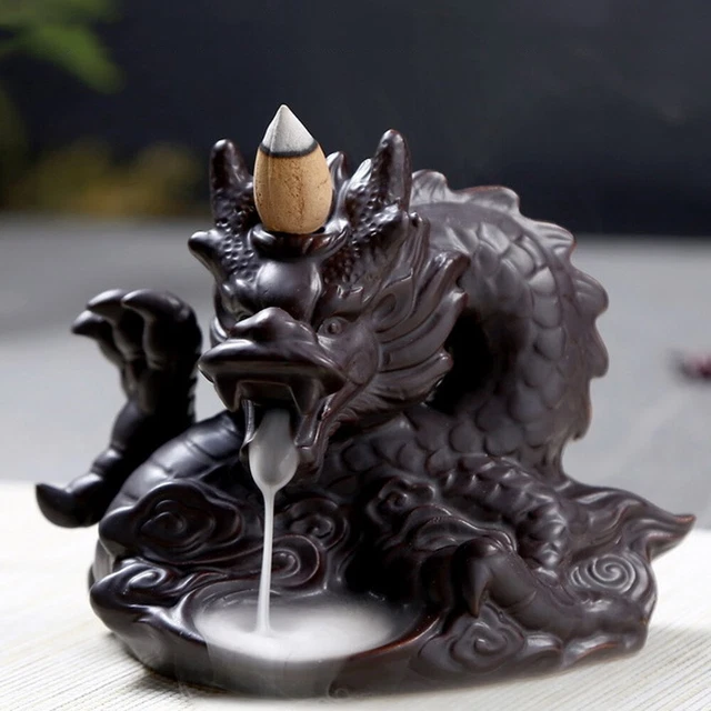 Bruciatore incenso drago fumo censore ceramica cono incenso decorazione drago