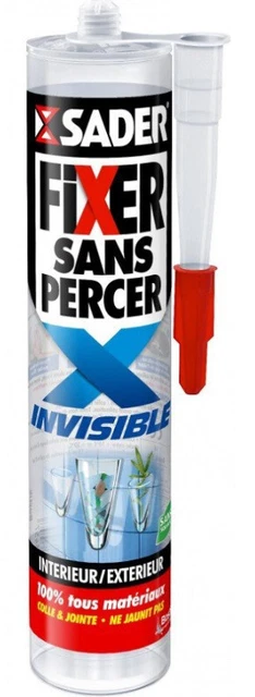 Pegar Ajuste Invisible Fijación Sin Taladro 100% Materiales Cartucho 290ML Sader
