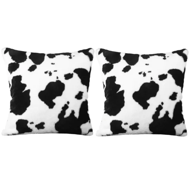 2 Pcs Cow Plush Pillowcase Fundas De Cojines Para Sofa