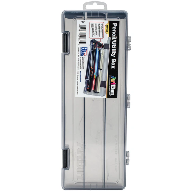 Scatola matita/utility ArtBin -12,38""X4.875""X1,75"" carbone traslucido 6900AB