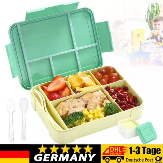 Brotdose Kinder mit Fächern BPA Frei Bento Box Lunchbox Vesperdose Auslaufsiche