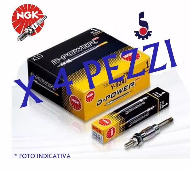 Kit 4 Candelette NGK VW Golf IV Golf Passat Touran Jetta III 1.9 2.0 TDI Y-732J