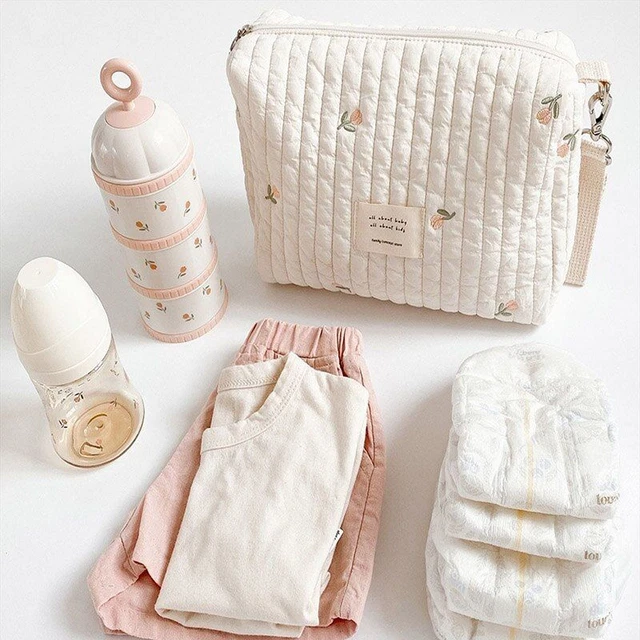 Mommy Bag Organizer Cute Bear Embroidery Newborn Baby Diaper Nappy Pouch Storage 4