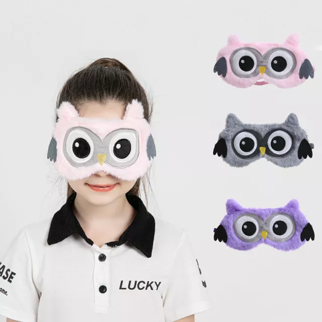 Kind Schlafmaske Eye Reise Maske Schlafbrille Augenmaske Eule Plüsch WinterMg