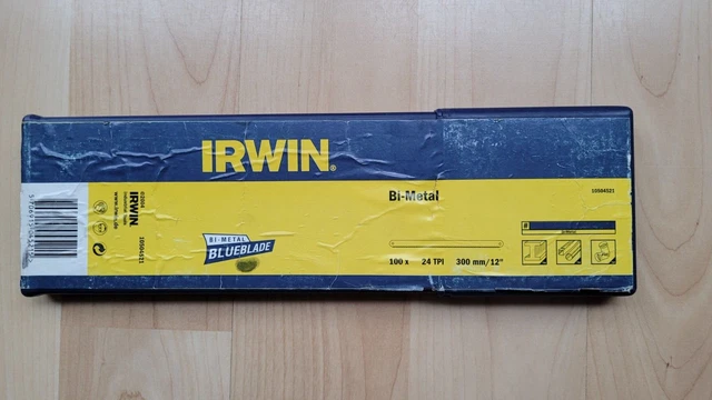Irwin Hacksaw Blades 12"  300 mm 24TPI Bi-metal 100 pcs pack 10504521 NEW