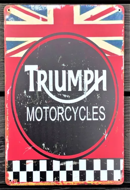 Triumph Motorcycle Metal Garage Sign Wall Plaque Vintage Sign Man Cave A4 Sign