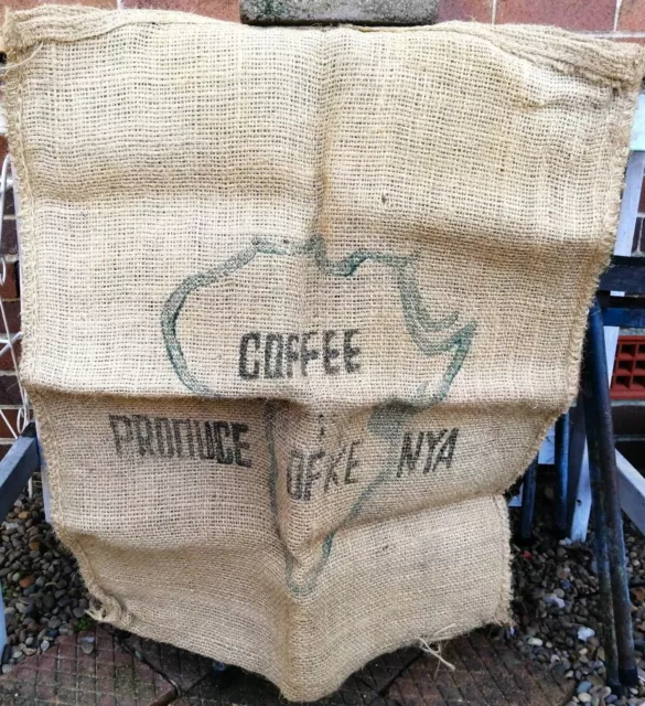 Large vintage Kenyan Coffee hessian sack