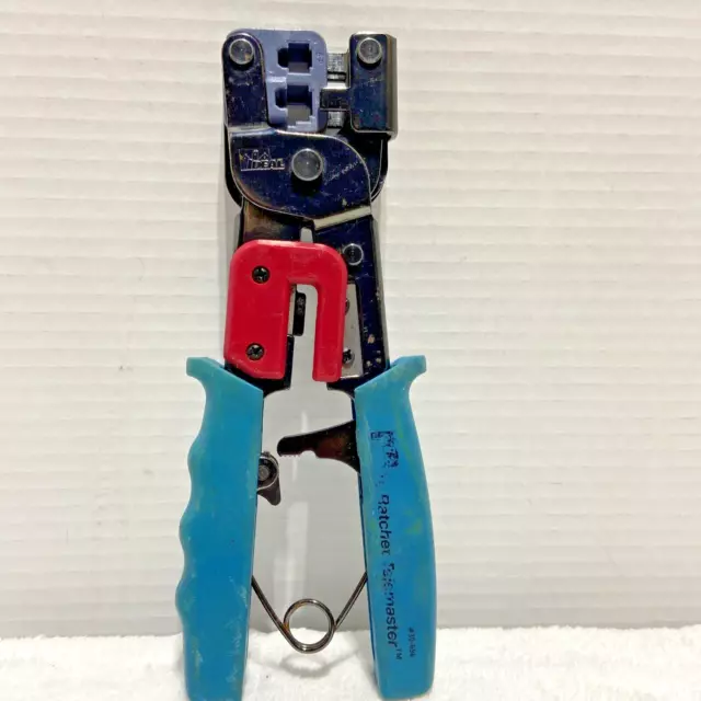 IDEAL Ratchet Telemaster Crimp Tool 30-696 Blue - For RJ-11/RJ-45 Modular Plugs