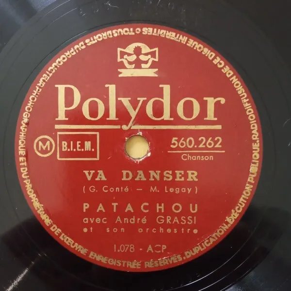 Patachou Gaston Couté Va danser 78 Tours RPM Polydor 560.262