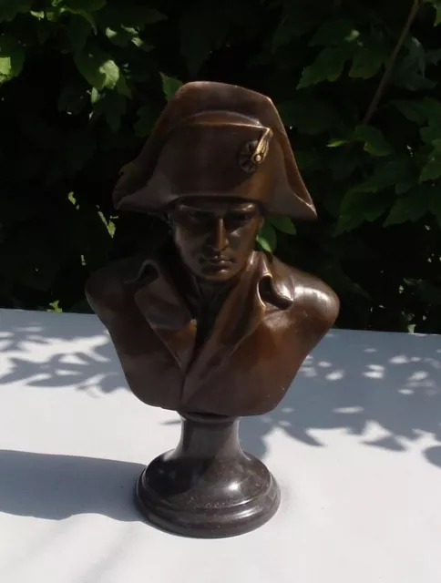 Statue Sculpture Bust Napoleon French Style Bronze Signed