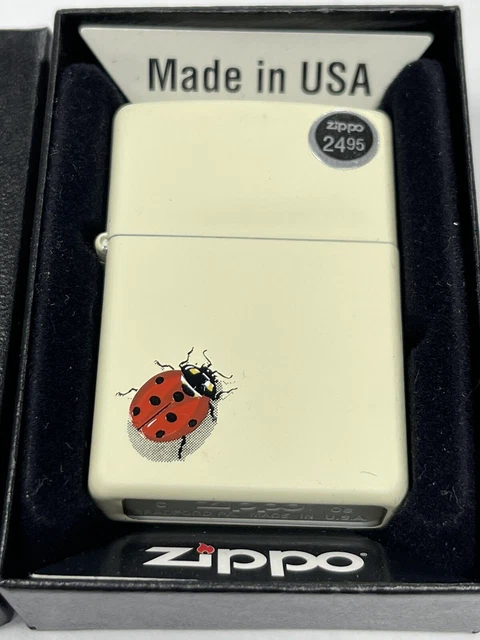 Zippo 2008 Barrett Smythe Ladybug Cream Matte Lighter Sealed In Box R31